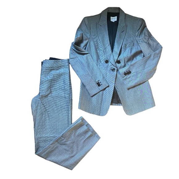 Armani Collezioni Gray Two Piece Suit Set (Blazer & Pants) Size US 6 - Picture 11 of 11